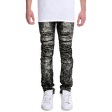 Front View Men's Ripped Twill Pant