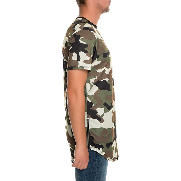 Men's Scallop Tee W Zip Si