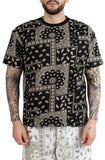 Front View Drop Shoulder Paisley T-Shirt 