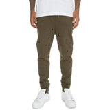 Front View Men's Distressed Joggers