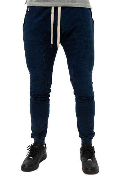 Front View Wash Denim Joggers