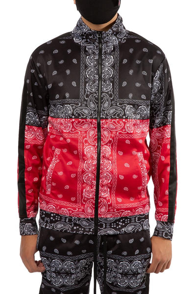 Front View 2Tone Paisley Track Jacket