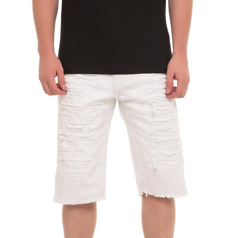 Ripped Denim Shorts