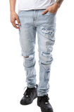 Front View Quinn Distress Basic Jeans
