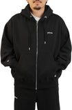 Front View Planes Script Zip-Up Hoodie 