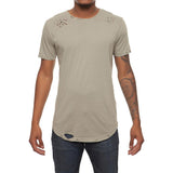 Front View Men's All Over Destroyed Tee