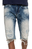 Front View Span Denim Shorts