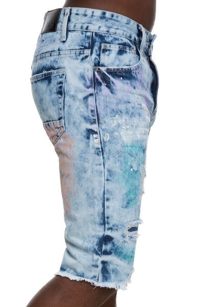 Span Paint Splatter Shorts