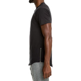Men's Scallop Tee W Zip Si