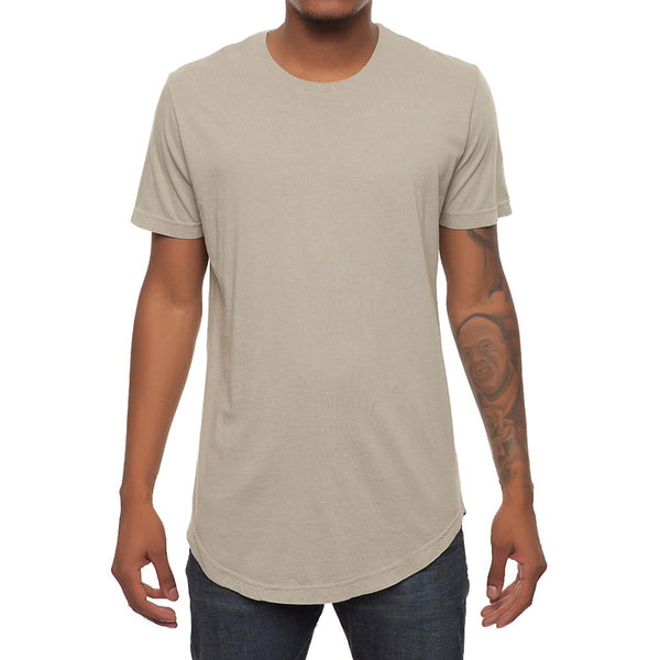 Front View Basic Scallop Tee Olive