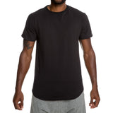 Front View Men's Scallop Tee W Zip Si