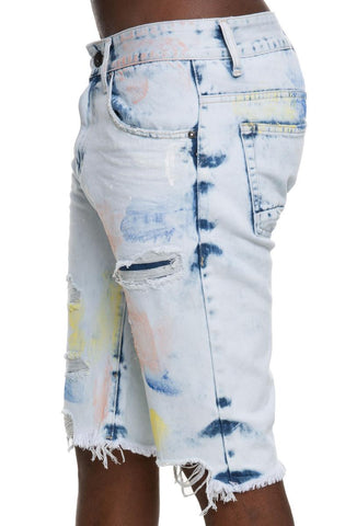 Span Paint Splatter Shorts