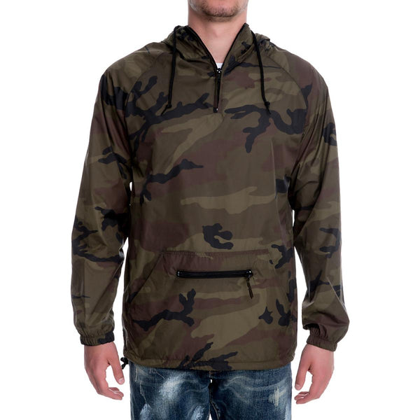 Front View Men's Nylon Anorak Jacket