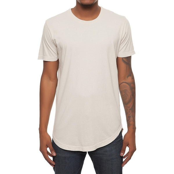 Front View Men's Basic Scallop Tee