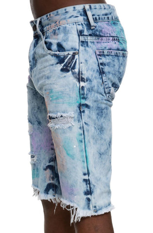 Span Paint Splatter Shorts