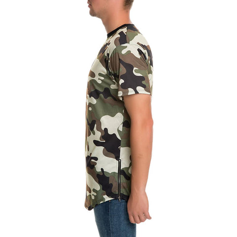 Men's Scallop Tee W Zip Si