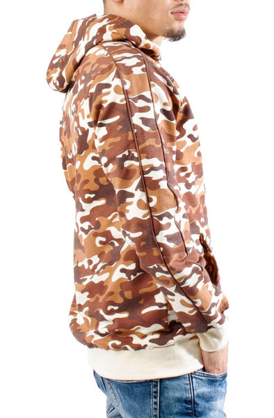 Desert Camo Piped Hoodie