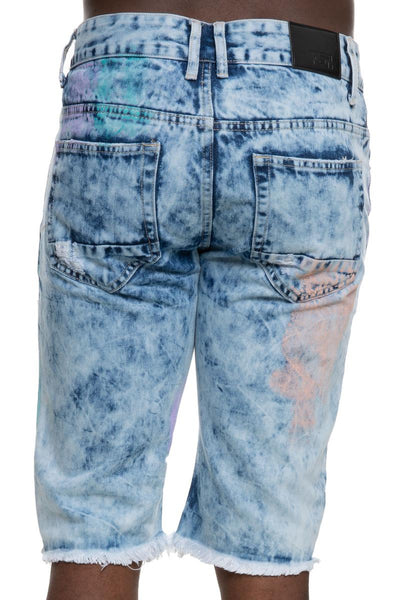 Span Paint Splatter Shorts