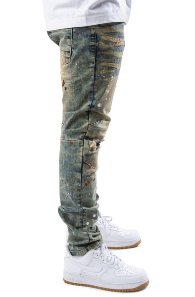 Schizo Distressed Splatter Jeans